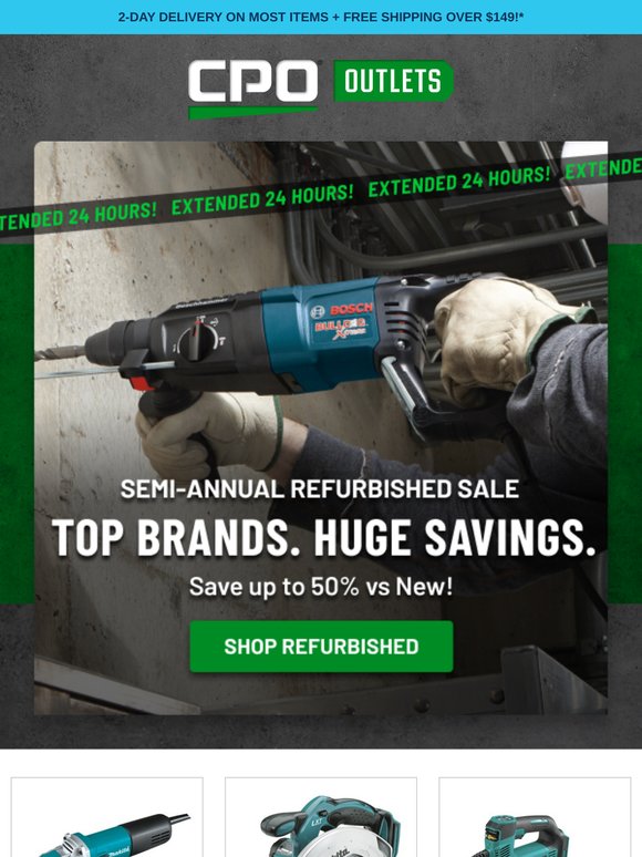Semi-Annual Refurbished Sale Extended 24 Hours!