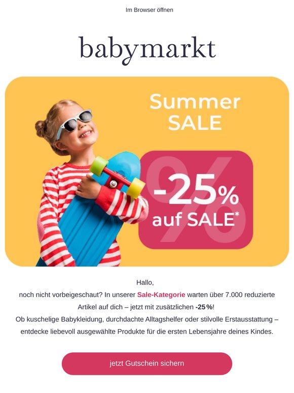 Jetzt -25% im SALE-Endspurt sichern