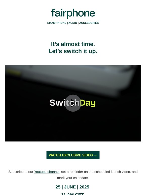 It’s almost time. Let’s switch it up.