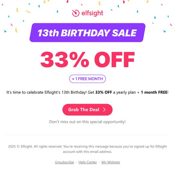 🥳 Birthday Sale: 33% OFF + 1 Free Month!