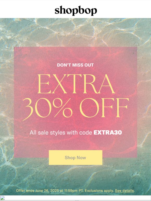 Don't miss: SALE on SALE