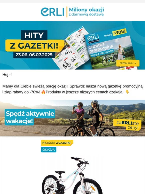 Odkryj letnie promocje w gazetce promocyjnej ERLI! 😍
