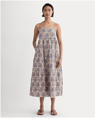 [Image]The Gauze Tiered Dress | Mocha Floral