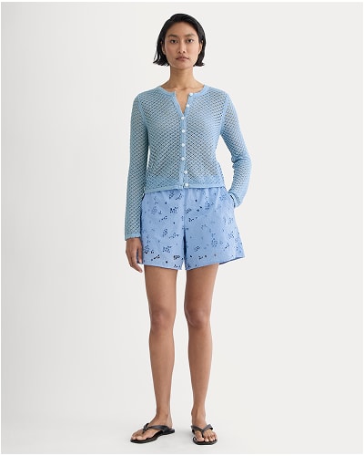 [Image]The Eyelet Pull-On Short | Sky Blue