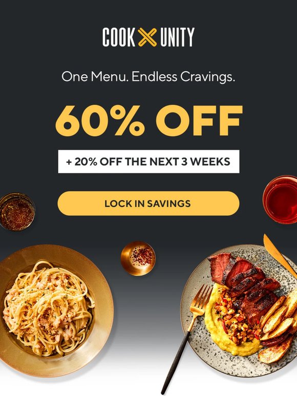 Get 60% off your first order! 💛