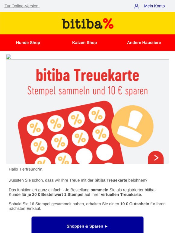 📣 16 € Rabatt mit unserer Treuekarte!