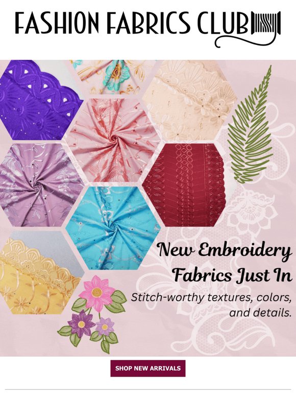 DISCOVER OUR NEW EMBROIDERY FABRICS ✨