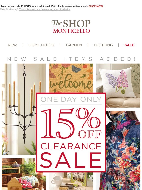 [ONE DAY ONLY] ⚡️ Sale on Sale Event - Extra 15% off!