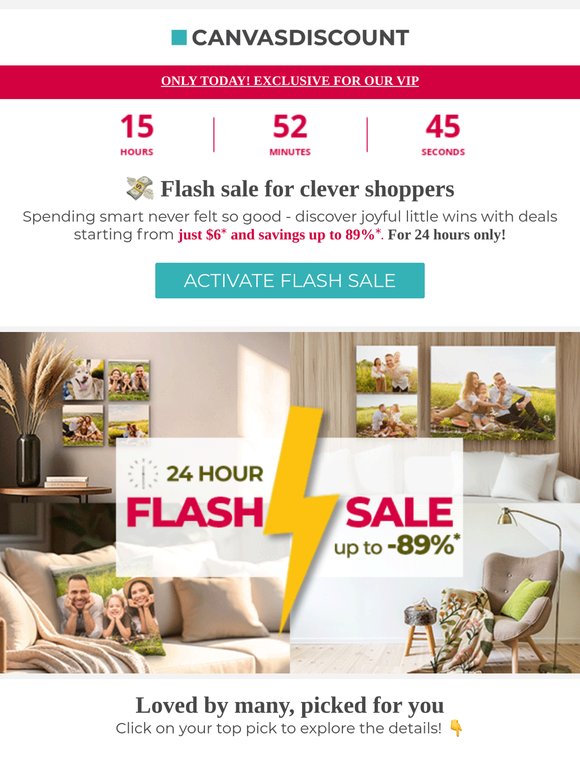 Today only: Flash Sale exclusively for you! 💎