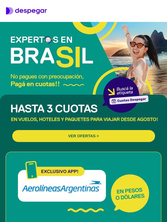 ¿Con ganas de Brasil? 😉 Comprá en Despegar y dejalo en manos de expertos!