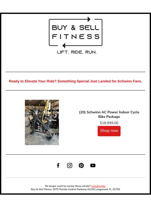 Schwinn AC Power Indoor Cycle Bike Packages available now!