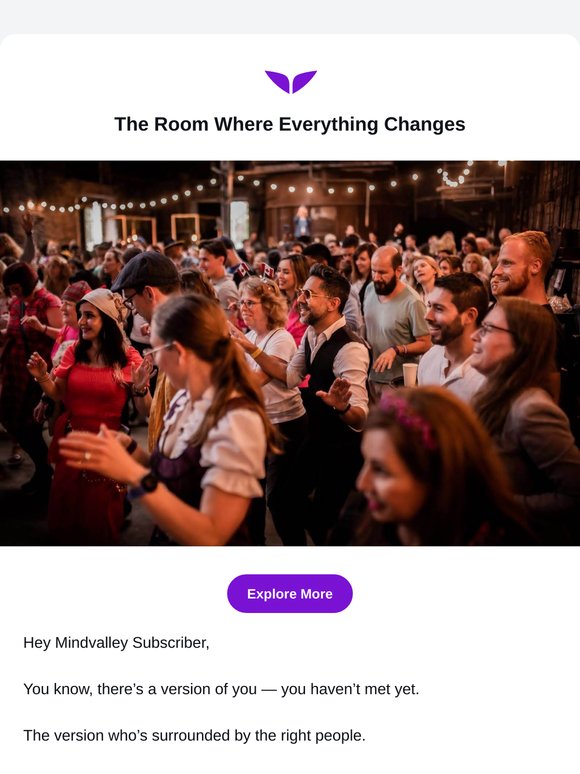 Mindvalley Subscriber, The Next Version of You Is Already in Amsterdam