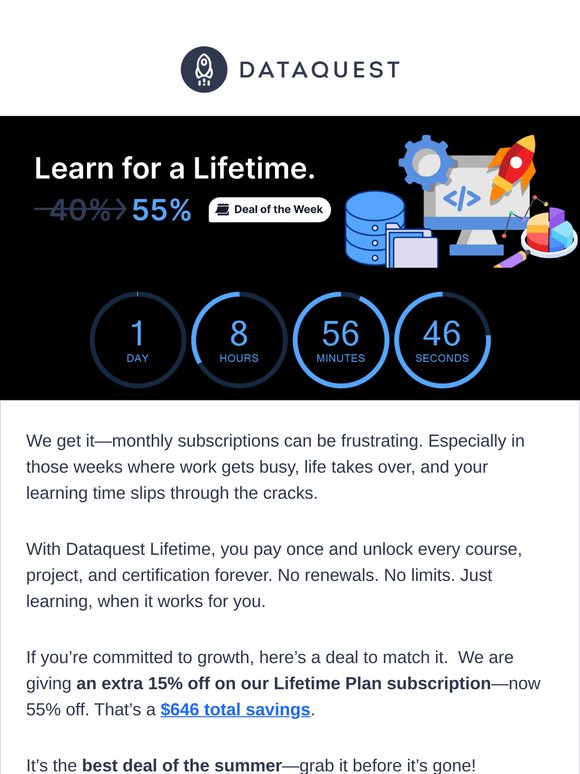 Lifetime Flash Sale Ends Soon