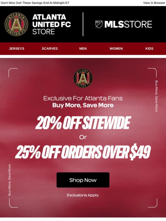Calling All Atlanta United FC Fans: Take Up To 25% Off, Today Only!