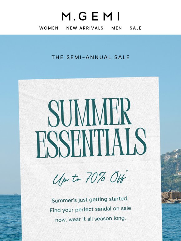 Sandals. On. Sale.