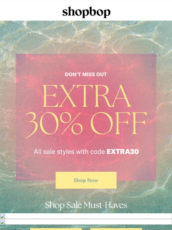 Don't miss: SALE on SALE