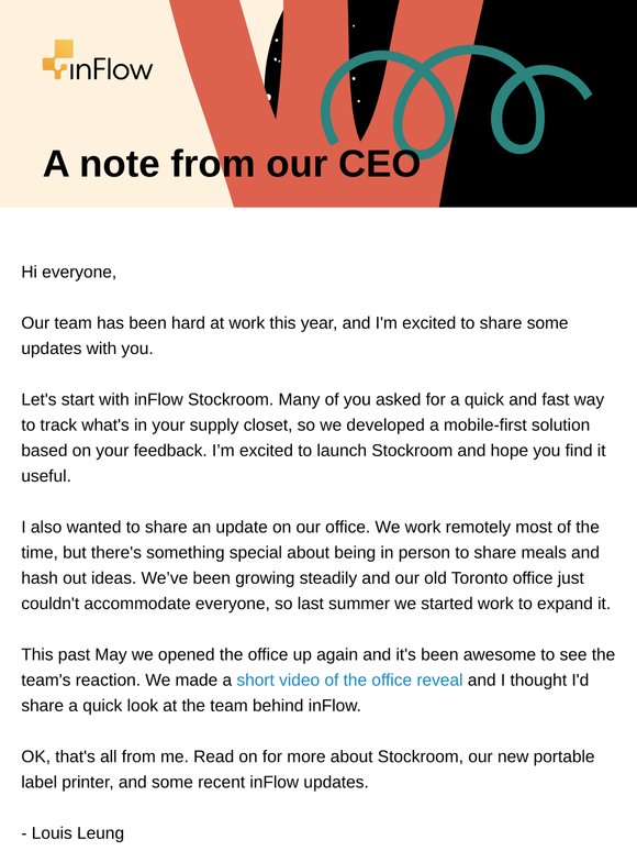 inFlow news from 2025: Stockroom, new office, and more