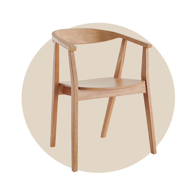Skandinavische Stühle aus Holz (2er-Set) BAHIA