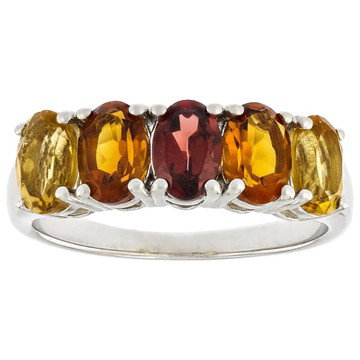 Red Garnet Platinum Over Sterling Silver Ring 2.20ctw