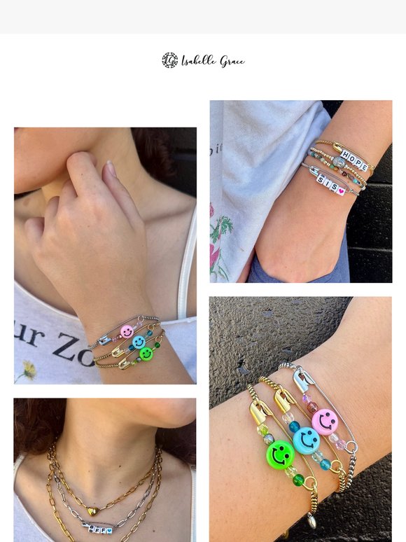 🧷 Safety pin bracelets are back—grown-up style.