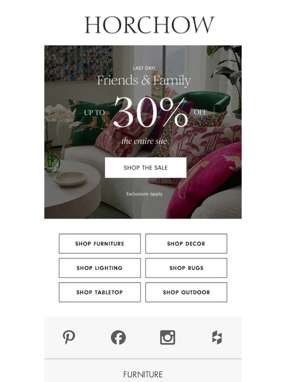 Last day for Friends & Family sitewide sale