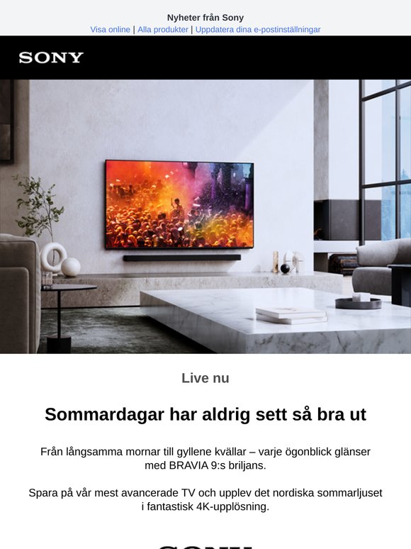 ☀️BRAVIA 9: Sommarens klaraste erbjudande – Begränsad tid