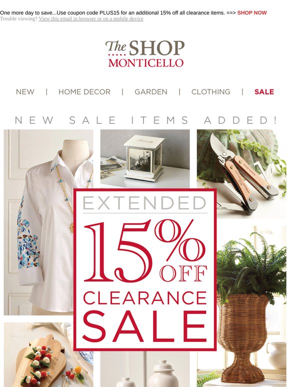 [EXTENDED] One More Day to Save an Extra 15% Off!