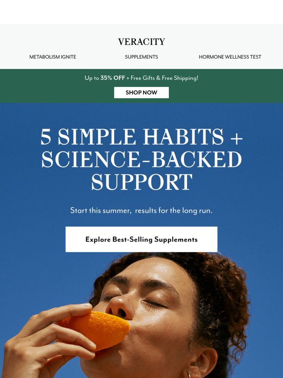 5 Summer habits to supercharge your health⚡️