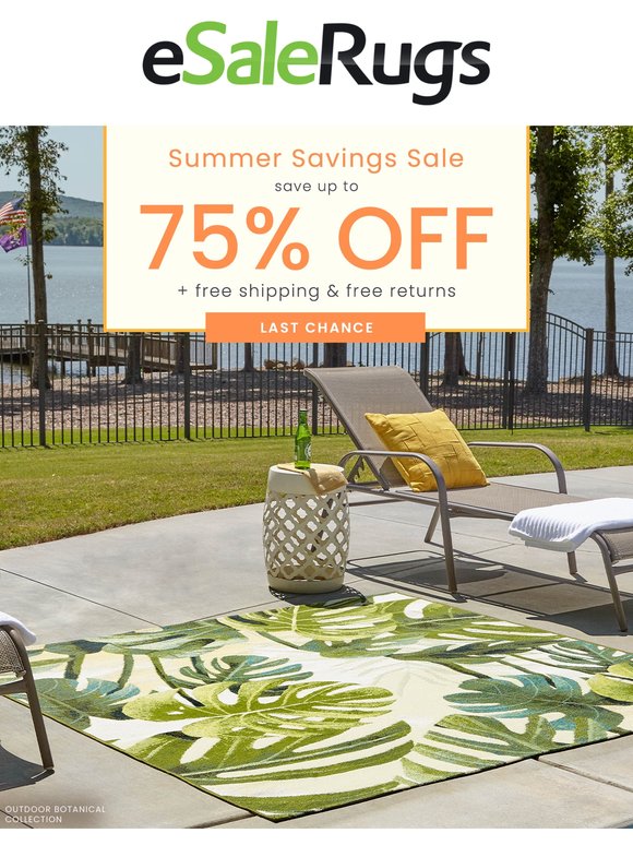 Massive Summer Savings Sale! This is Your Last Chance for Up to 75% Off!