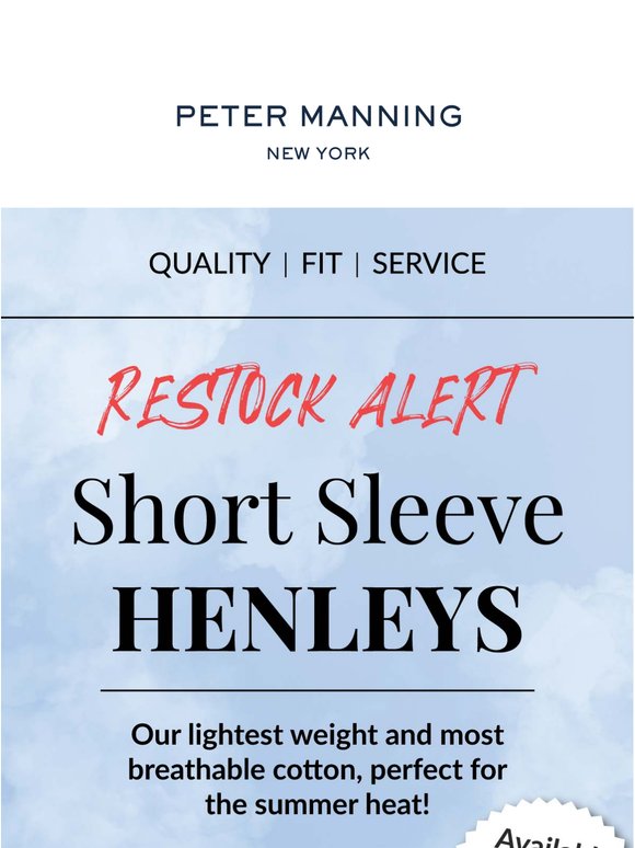 RESTOCK ALERT: SS Henleys