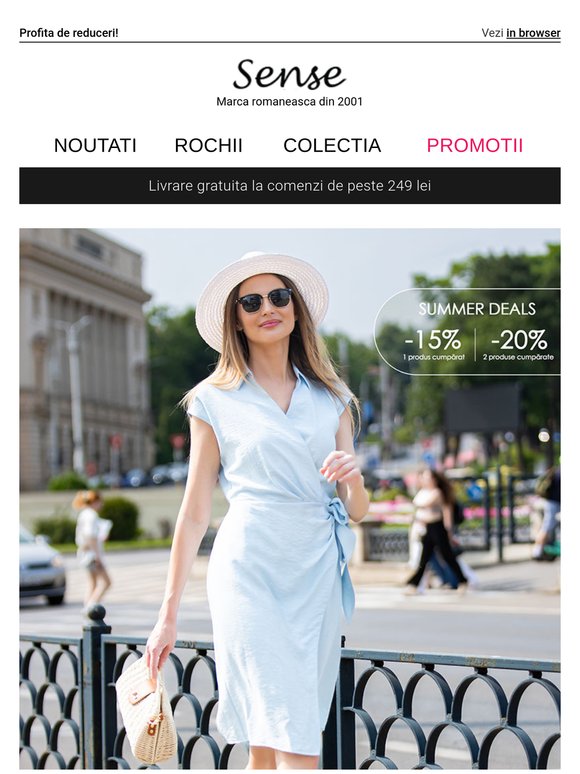 Summer Deals: -15% și -20% reducere la TOATE produsele din colecția de vară!