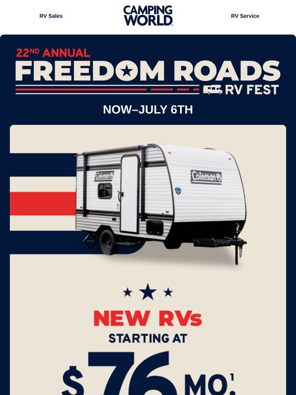 GOING ON NOW: 22nd Annual Freedom Roads RV Fest