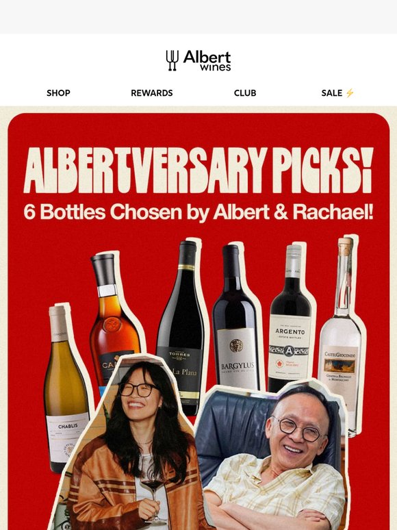 🔥 Albertversary Picks: 6 Bottles Chosen by Albert & Rachael!