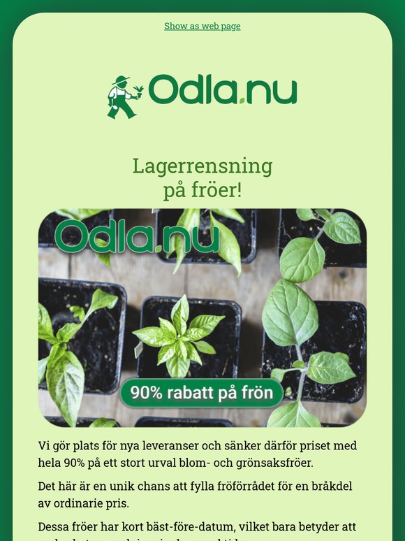 ⚠️ 90 % RABATT ⚠️ Galen lagerrensning på fröer!