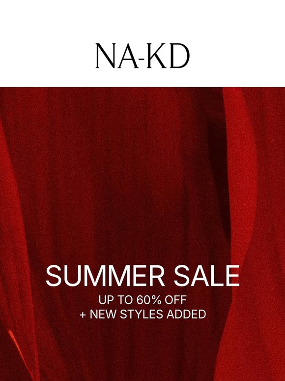 SUMMER SALE – UP TO 60% OFF