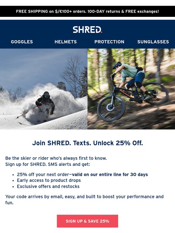 Let’s text. You’ll save 25%.