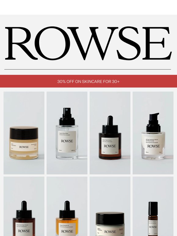 Last call! 30% Off on Skincare for 30+