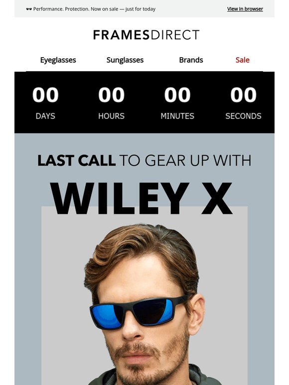 Last Call: 20% off Wiley X ends tonight