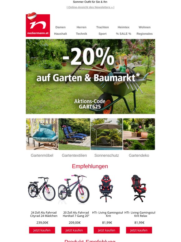 -20% auf Garten & Baumarkt 🔨 Jetzt sparen!