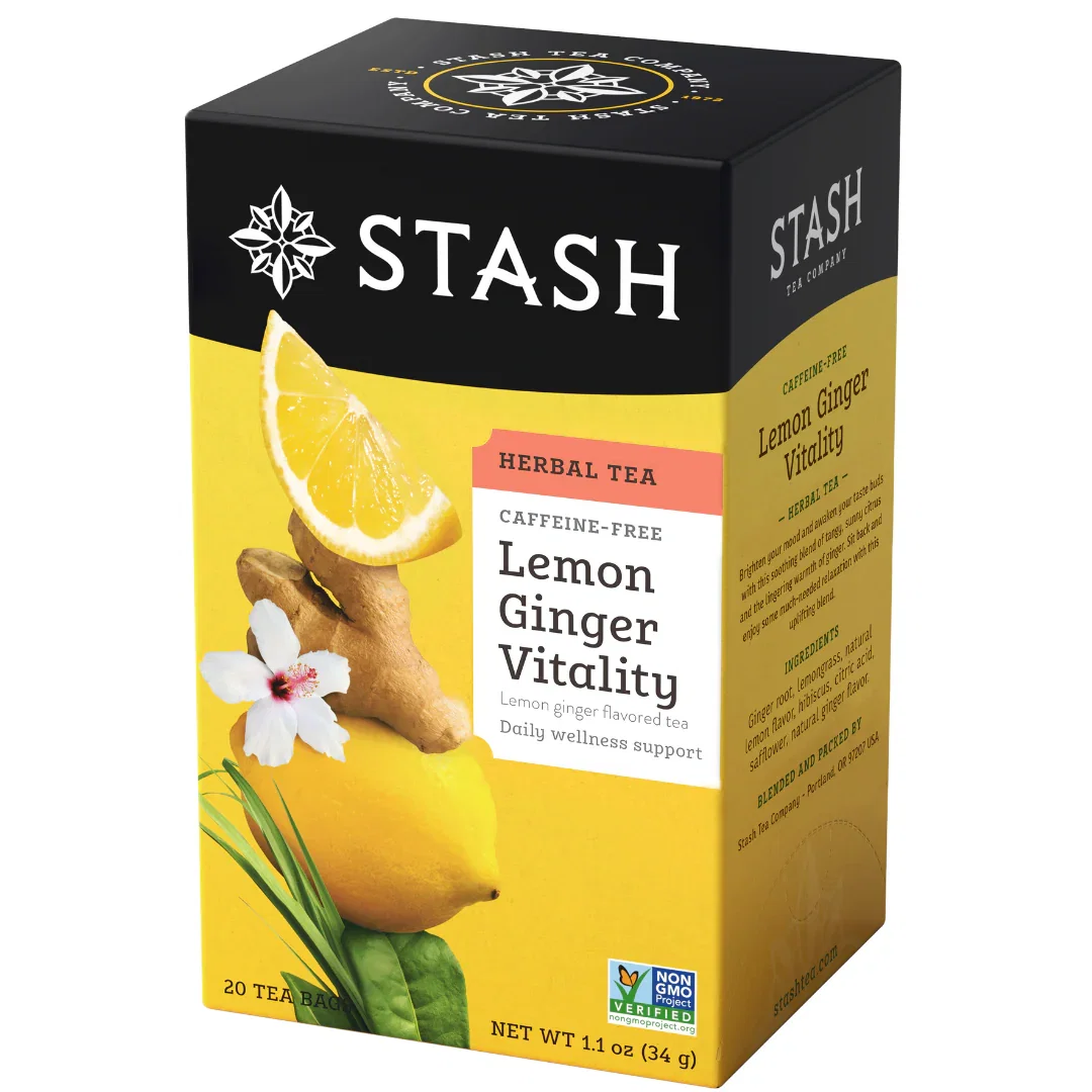 Image of LEMON GINGER VITALITY <br>HERBAL TEA