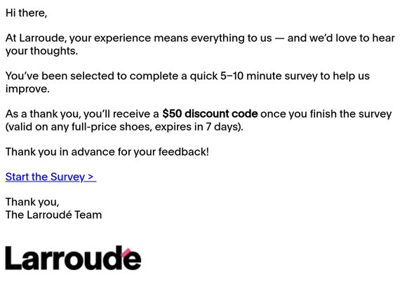 Share Your Thoughts — Enjoy $50 Off