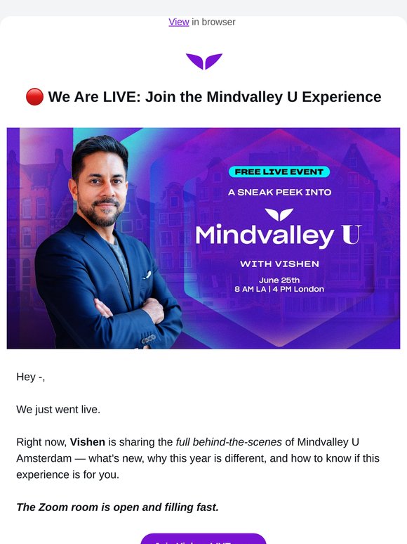 🔴 We Are LIVE – Join Vishen Now