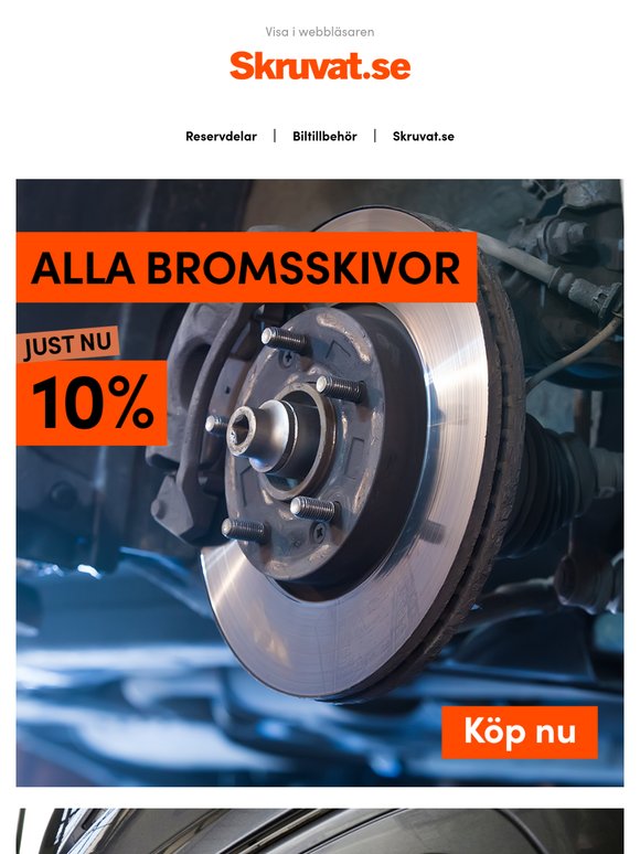 10% rabatt på alla bromsskivor!