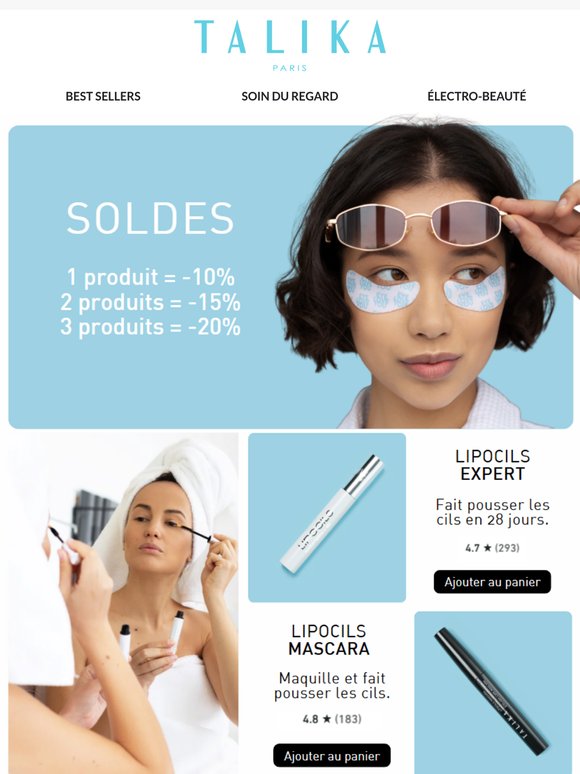 SOLDES Talika : Jusqu'à -20%💙
