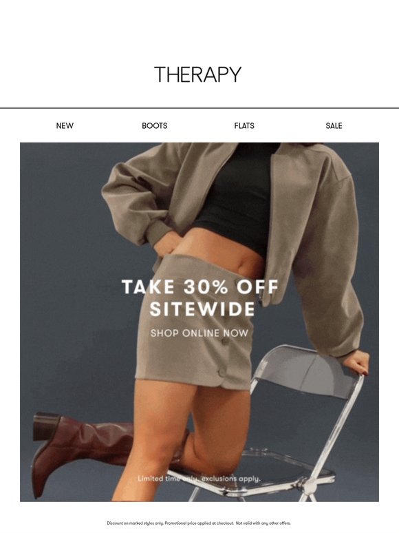 30% OFF SITEWIDE*
