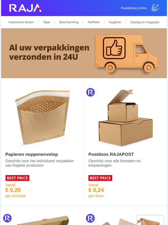 Snel verpakkingsmaterialen nodig?