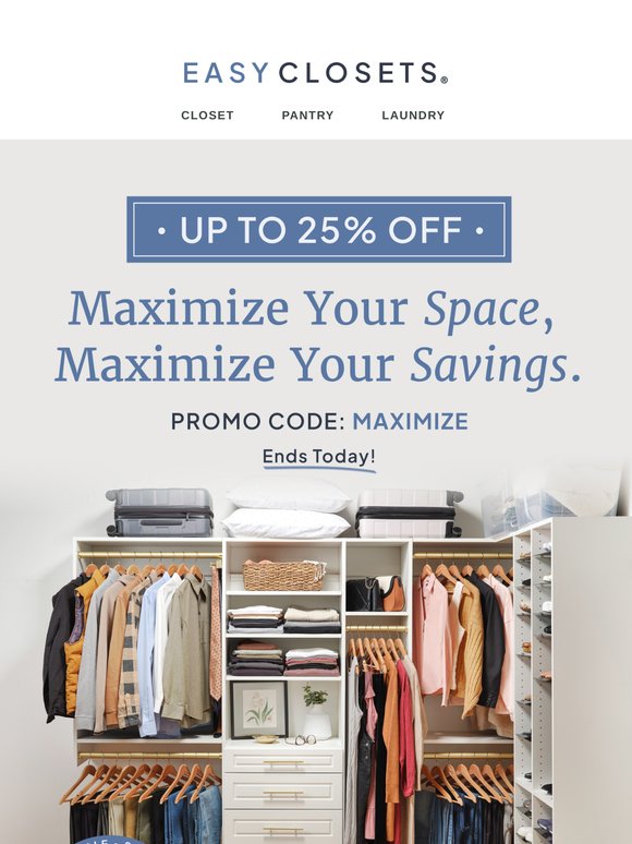 FINAL HOURS to save up to 25%!