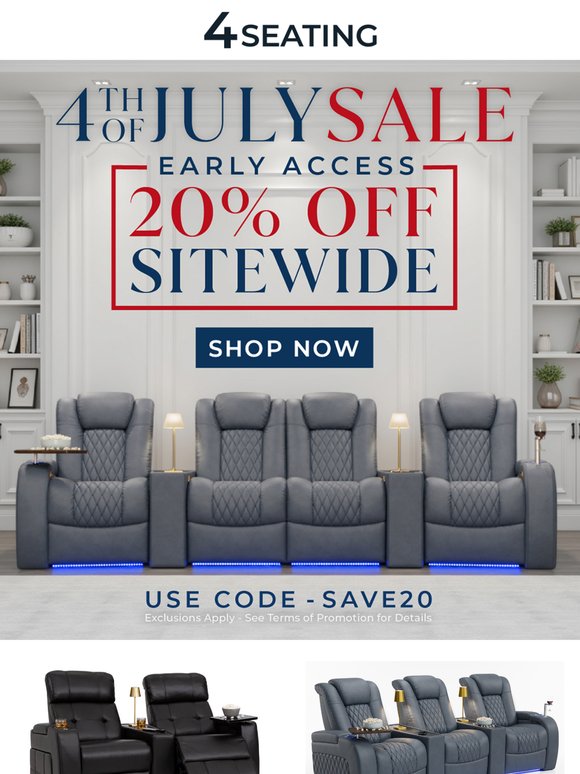 Light Up Your 4th with 20% Off Sitewide!