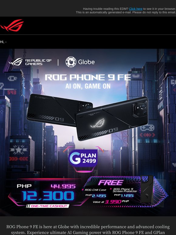 ROG Phone 9 FE is here at Globe!