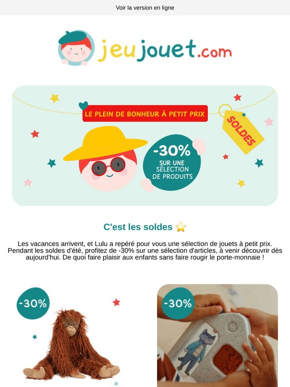 ⭐️C'est les soldes chez Jeujouet : Viens découvrir notre sélection !